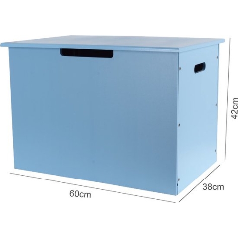 Playwood - Houten speelgoedkist blauw - Opbergkist - Speelgoedbank