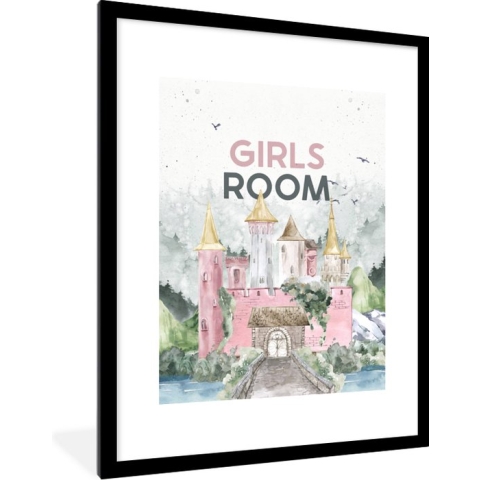 Fotolijst incl. Poster - Spreuken - Girls room - Meisjes - Quotes - Kids - Baby - Meiden - 60x80 cm - Posterlijst