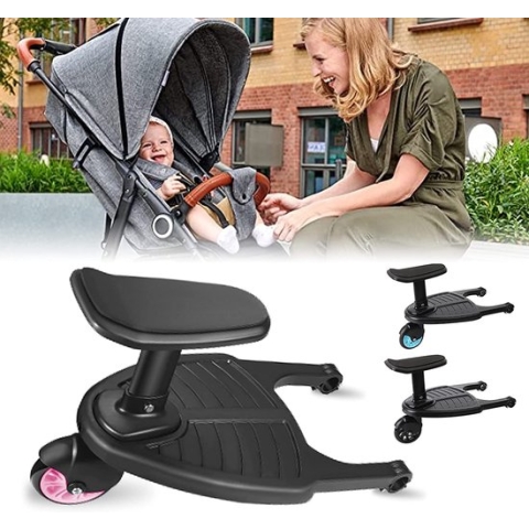 Buggy Board treeplank passagiersplank geschikt voor baby jogger Travel Pram kinderwagen voor 2-6 jaar oude kinderen, met een maximale belasting van 25 kg