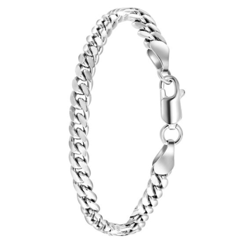 Lucardi Jongens - Armband met plating - Cadeau - Echt Zilver - Zilverkleurig