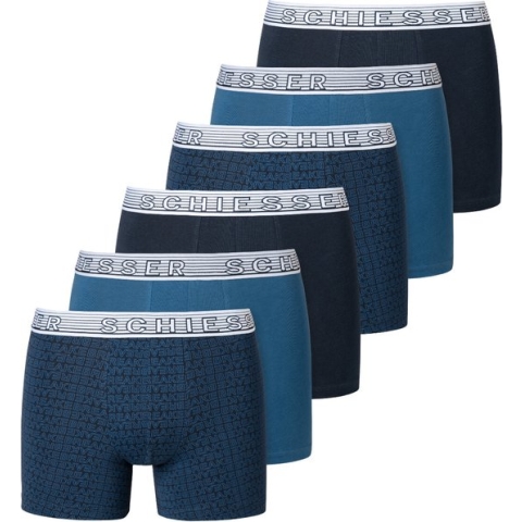 Schiesser Jongens shorts / pants 6 pack Teens Boys 95/5 Organic Cotton
