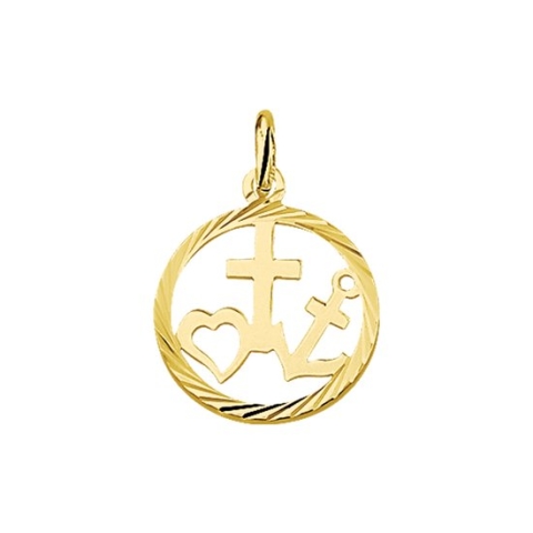 Trendjuwelier huiscollectie 4005596 Gouden bedel Hoop geloof en liefde