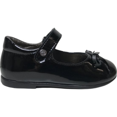 Naturino velcro riempje strikje lederen ballerina 4524 lak zwart mt 23