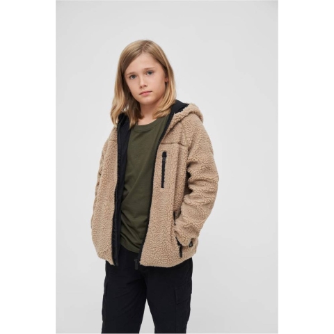 Brandit - Teddyfleece Hood Kinder Jacket - Kids 146/152 - Bruin