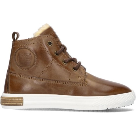 Pinocchio P2851 Hoge sneakers - Leren Sneaker - Jongens - Bruin - Maat 26