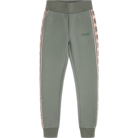 Guess Girls Logo Tape Joggingbroek Groen - Maat 128