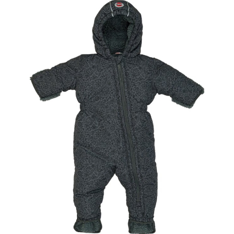Lodger Baby Skipak - Wind en Waterdicht - gevoerd met fleece gevoerd - Diagonale Rits met Capuchon - maat 74 Zwart