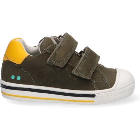 Bunnies JR 221231-569 Jongens Lage Sneakers - Groen - Leer - Klittenband