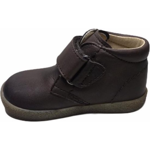 Falcotto velcro effen lederen sneakers 246 dk bruin mt 20