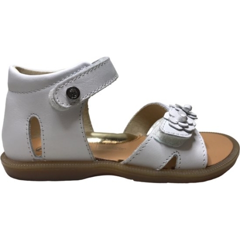Naturino - mt 26 - velcro bloempjes lederen sandalen - Monk - wit