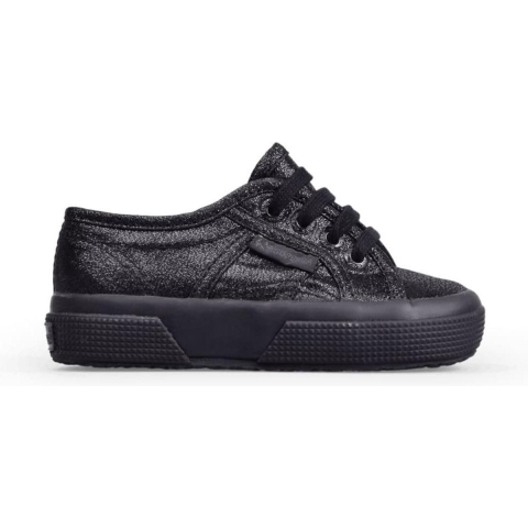 Superga - Meisjes Sneakers Lamej Total Black - Zwart - Maat 27