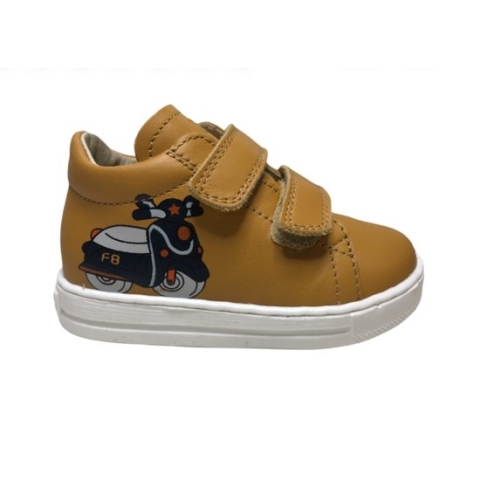 Falcotto velcro's navy vespa lederen sneakers Avispa Okergeel mt 20