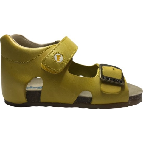 Falcotto gesp velcro lederen sandalen Bea Geel mt 20
