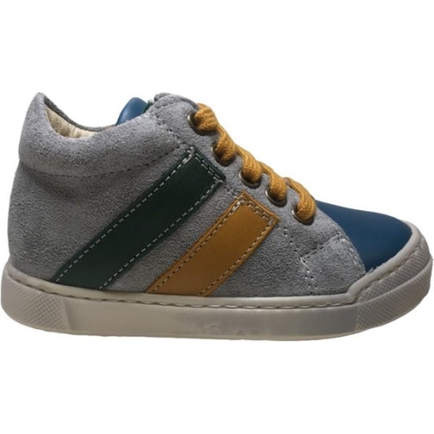 Falcotto - Grazer - Mt 20 - veter rits bumper lederen sneakers - grijs / turquoise