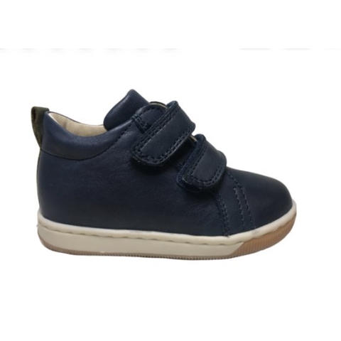Falcotto velcro's lederen sneakers Haley Navy Groen mt 19
