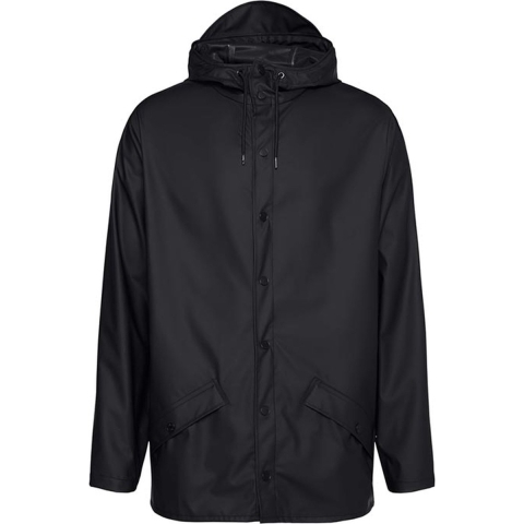 Regenjas - RAINS - Jacket Black - Maat XS