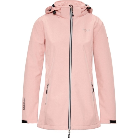 Nordberg Ronda - Softshell Outdoor Zomerjas Dames - Roze Melange - Maat M
