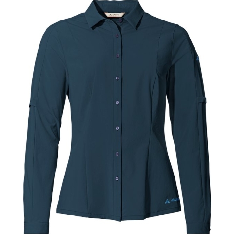 Vaude Women's Stretch Shirt - Outdoorblouse - Dames - Lange mouwen - Blauw - Maat 46
