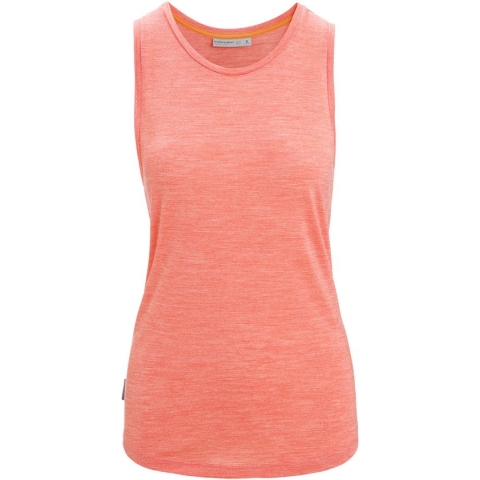 Icebreaker W Sphere II Tank - Vibrant earth heather - Outdoor Kleding - Fleeces en Truien - T-Shirt