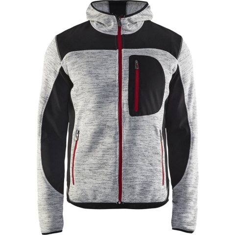 Blaklader Gebreid vest met softshell 4930-2117 - Grijs mêlee/Zwart - XS