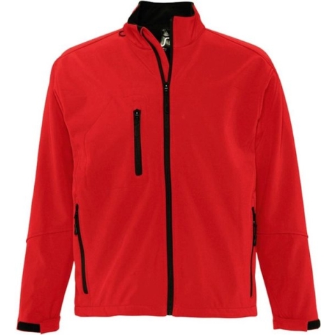 SOLS Heren Relax Soft Shell Jacket (ademend, winddicht en waterbestendig) (Rood)
