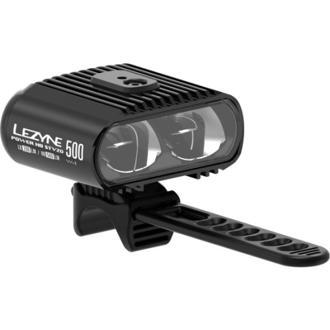 Lezyne Power HB Drive StVZO Front - Oplaadbare LED fietslamp voor - 2 Standen - 500 Lumen - Accu tot 3.5 uur - Aluminium - Zwart