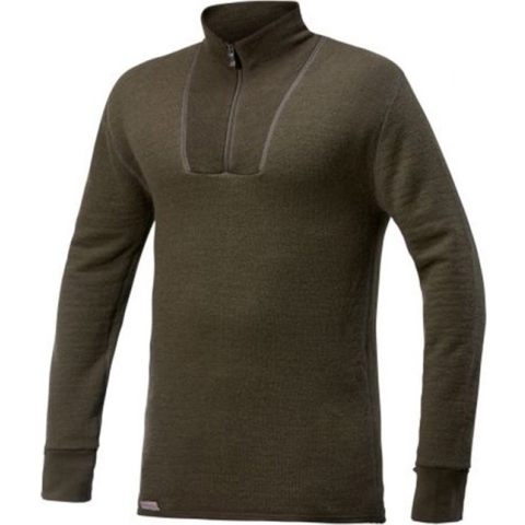 Merino Base Layer Zip Turtleneck 200 - Pine Green