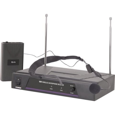 Qtx VN1 draadloos headset microfoon systeem VHF