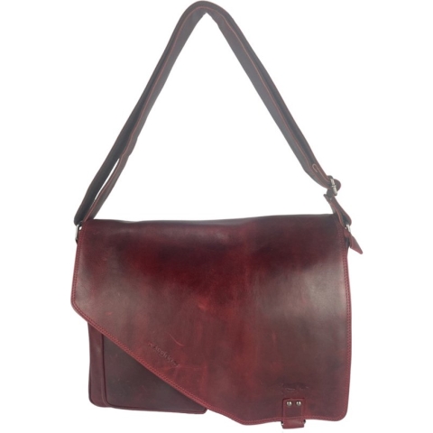 Laptoptas - Rood - Werktas Dames - Aktetas - Crossbody Tas Dames - Laptop tot 15.6 inches - Tas - Leer - Donker rood