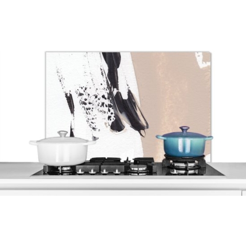 Spatscherm Keuken - Kookplaat Achterwand - Spatwand Fornuis - 90x60 cm - Verf - Design - Abstract - Aluminium - Wanddecoratie - Muurbeschermer - Hittebestendig