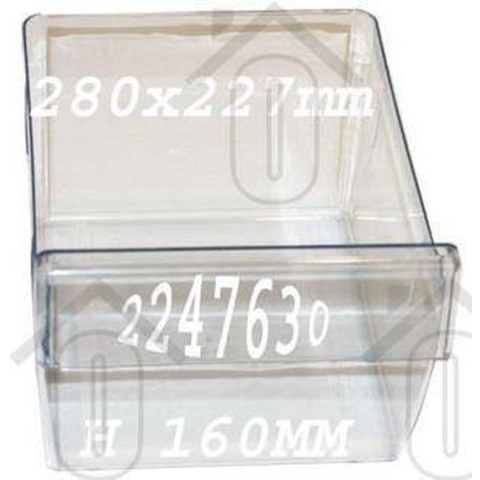 AEG Groentelade Transparant 280x230x160mm SK71240, SK71040, SK91245 2247630045