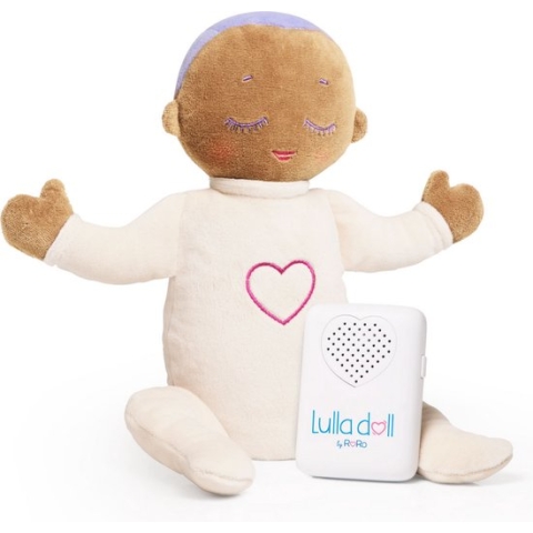 Lulla doll Slaapknuffel - Hartslag knuffel - Slaaptrainer - Slaaphulp - 3 volumes - Werkt tot 12 uur - Vanaf 0 maanden - Machinewasbaar - Polyester/Katoen - Lila