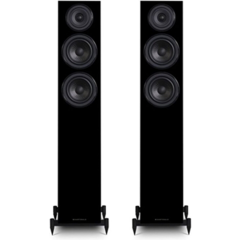 Wharfedale Diamond 12.3 – Vloerstaande luidsprekers – Klartity TM drivers– Resonantiecontrole - Zwart (per paar - 2 stuks)