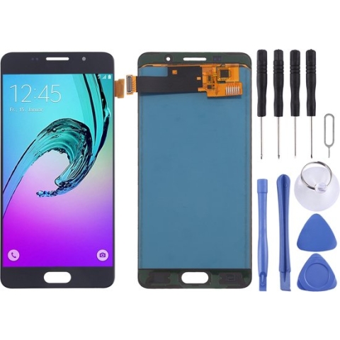 LCD-scherm en Digitizer volledige montage (TFT-materiaal) voor Galaxy A5 (2016) / A510 (zwart)