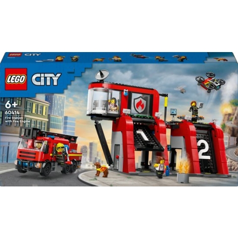 LEGO City Brandweerkazerne en brandweerauto - 60414