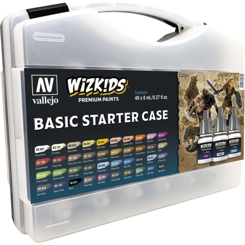 Vallejo Basic Starters Case - Wizkids Premium Paints - 40 kleuren - 8ml - 80260