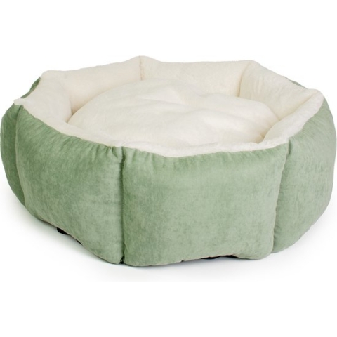Duvoplus - Dierenkussen - Hond - Mand Hexa Velvet L - 80x80x28cm Groen - 1st
