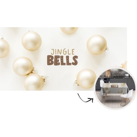 Kerst Tafelkleed - Kerstmis Decoratie - Tafellaken - Kerst - Wit - Quote - 300x150 cm - Kerstmis Versiering