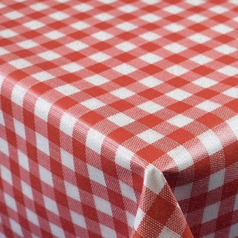MixMamas Tafelzeil Ruitje - Rol - 140 cm x 20 m - Rood