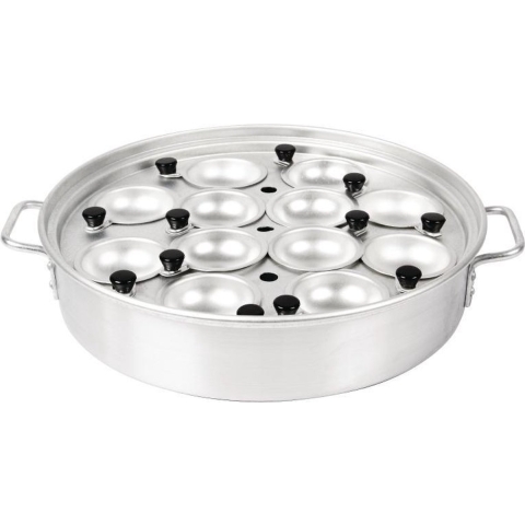 Aluminium Ei-Pocheerpan - Met Handvatten - 35cm - Vogue K892 - Horeca & Professioneel