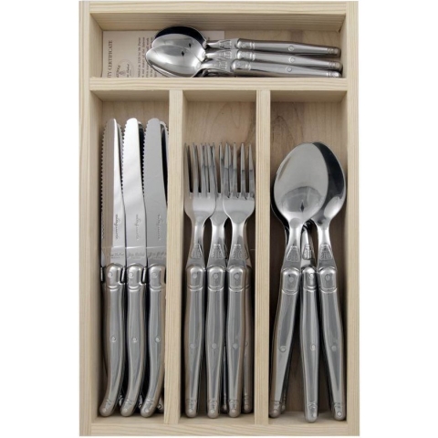 Laguiole Jean Dubost Bestek set 24-delig - Rvs