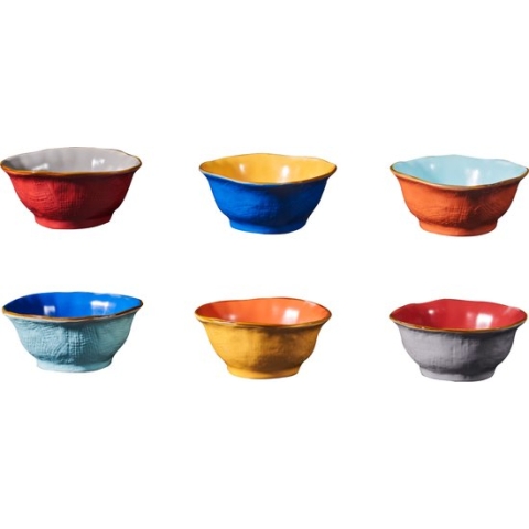 Vivi Oggi - Schaaltjes - Tapas - Schaaltjes set van 6 - Ø 13.5cm - Kleurrijk - Italië