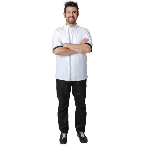 Whites Southside Unisex Koksbuis Korte Mouw Wit - Whites Chefs Clothing B998-L