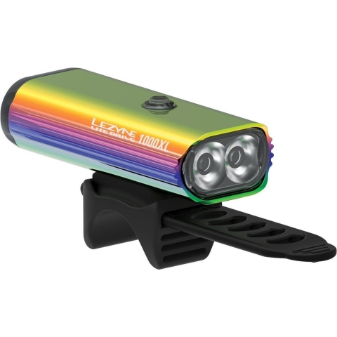 Lezyne Lite Drive 1000XL - Oplaadbare LED fietslamp voor - 8 Standen - 1000 Lumen - Accu 87 uur - Waterdicht - Neo metallic