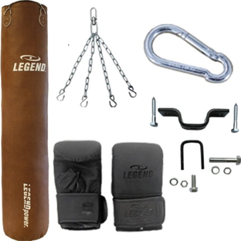 Bokszak Bruin Vintage  / Plafondbeugel Set diverse maten  Bokszak 180 CM