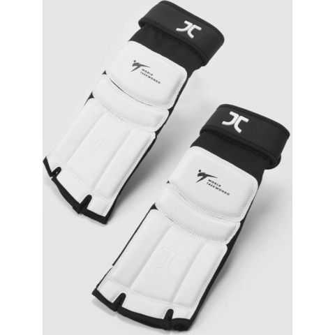 Taekwondo-voetbeschermers JCalicu | WT-goedgekeurd | wit (Maat: XS)
