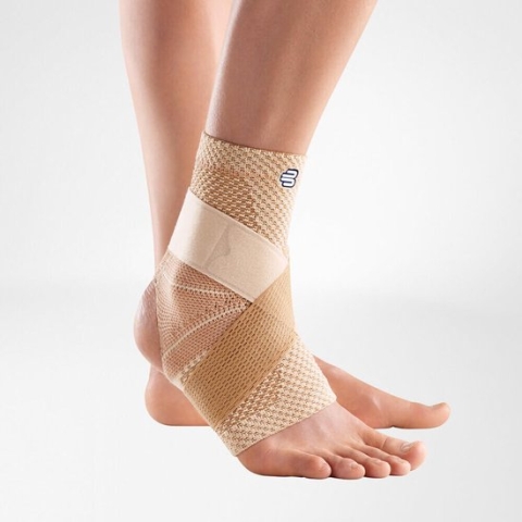 Bauerfeind MalleoTrain S Open Heel Enkelbrace - 2 - Rechts - Beige