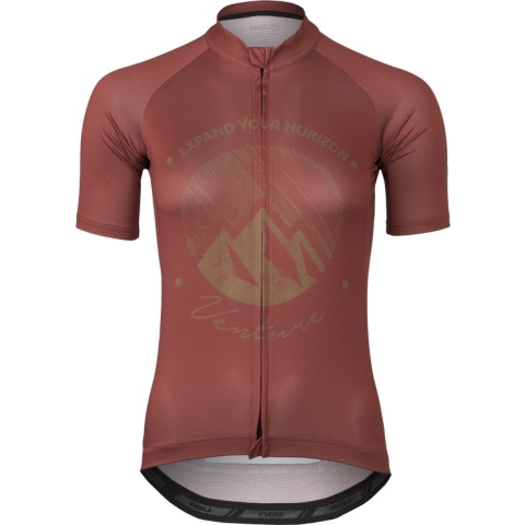 Gravel Fietsshirt Venture Dames - Rood - M