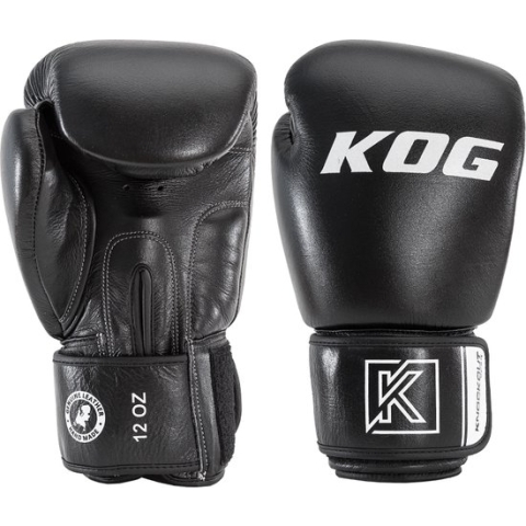 Knockout Gear Bokshandschoenen Van Echt Rundleer - Zwart - 14 oz