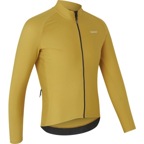 GripGrab - ThermaPace Thermo Fietsshirt Lange Mouwen Lente Herfst Wielrenshirt Cycling Jersey - Mosterd Geel - Heren - Maat M